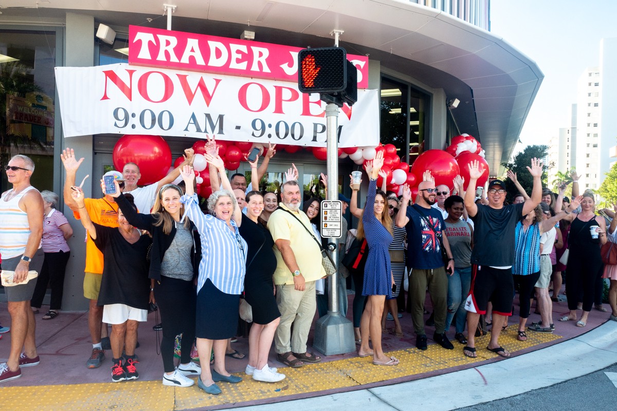 Trader Joe's opening celebration in Miami Beach in August 2019.