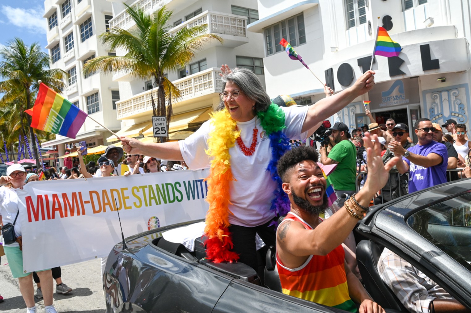 Photos Miami Beach Pride Parade on Ocean Drive April 10, 2022 Miami