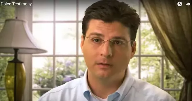 Image: Michael Dolce speaking out against the Florida statute of limitations on sexual abuse crimes
