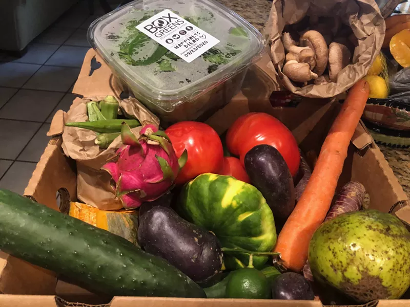 Image: Fresh produce boxes like this will be part of the Urban Oasis Project's CSA program.