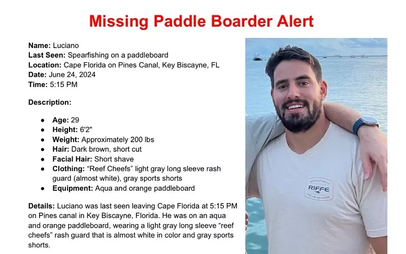 Image: Luciano Mercenari missing flyer