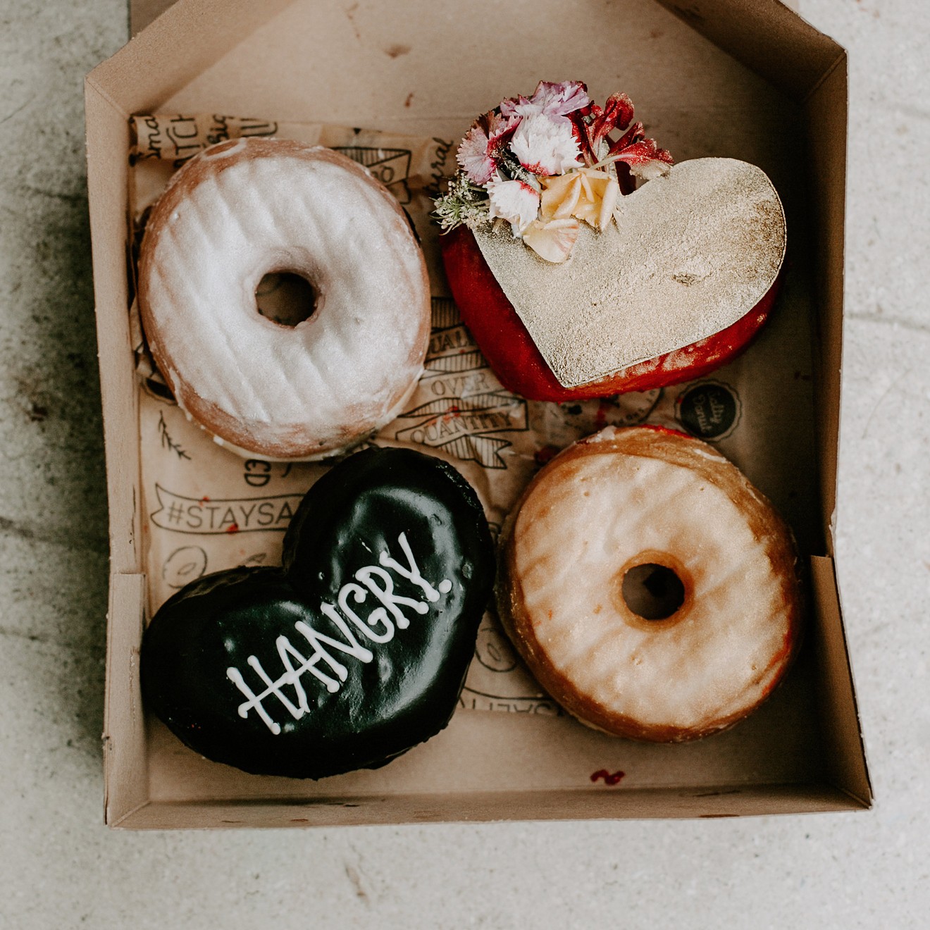 The "It's Complicated" box from the Salty Donut.