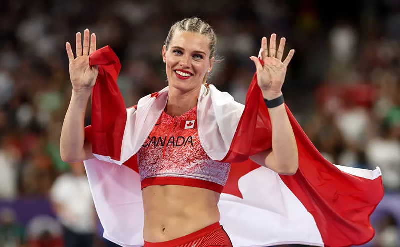 Image: Video: Alysha Newman, OnlyFans Pole Vaulting Champion, Celebrates Medal