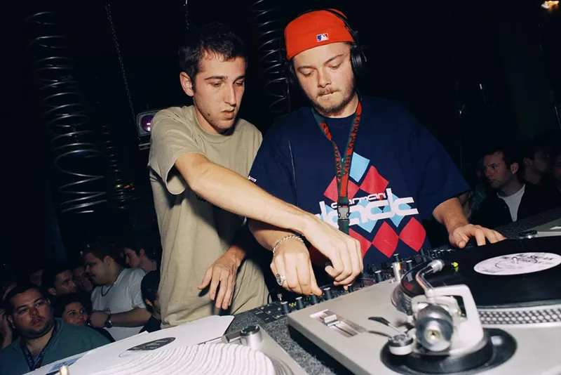 Image: Thomas Bangalter and Guy-Manuel de Homem-Christo spinning at the Mission nightclub in Miami Beach on March 15, 1999
