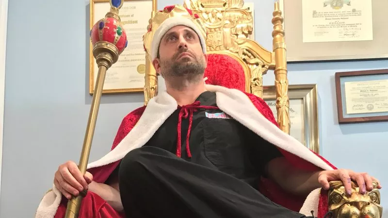 Image: Dr. Michael Salzhauer in his royal garb.