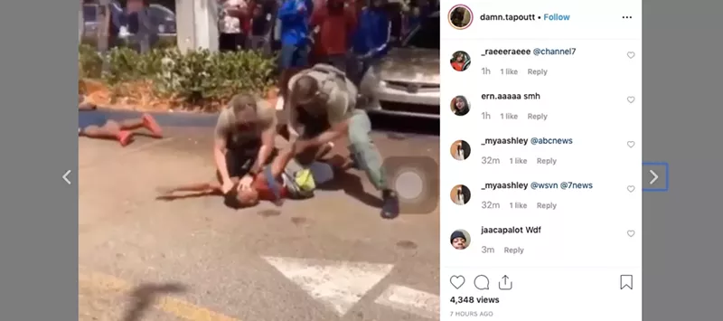 Image: Videos show Broward deputies violently interacting with students near J.P. Taravella High School.