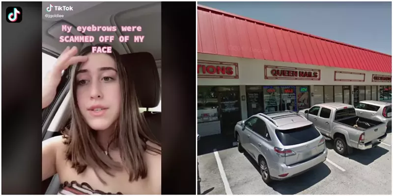 Image: Jordan Singer (left) posted about a confusing situation that happened when she got her eyebrows done in Hollywood recently.