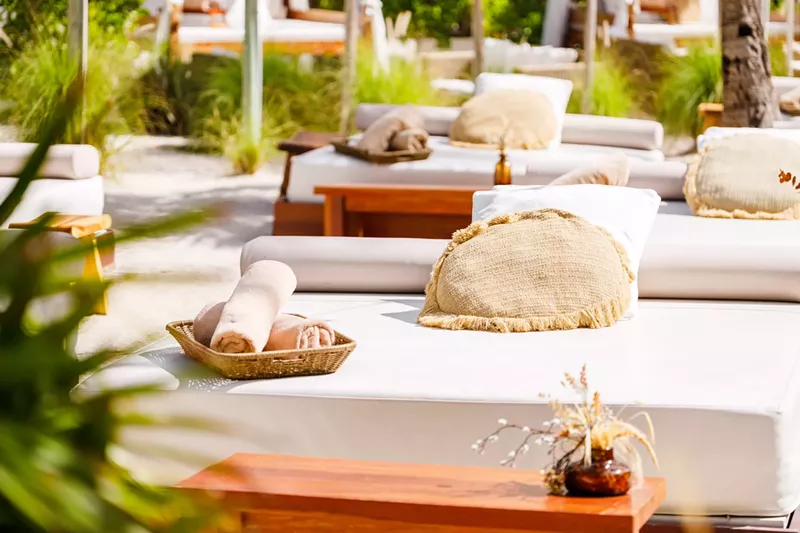 Image: A day bed at Nikki Beach in Miami Beach