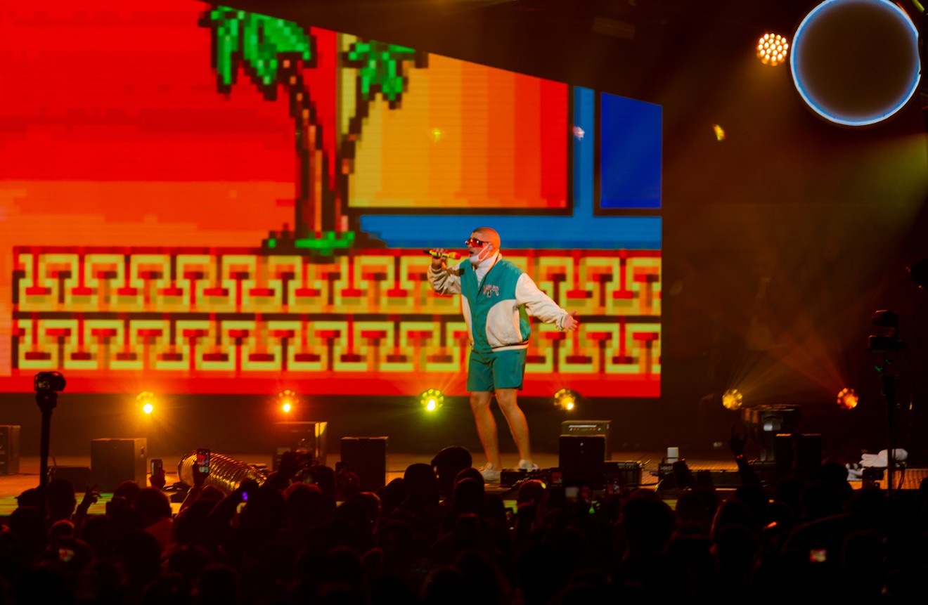 Bad Bunny headlined Spotify's ¡Viva Latino! Live at the American Airlines Arena. See more photos of ¡Viva Latino! Live here.