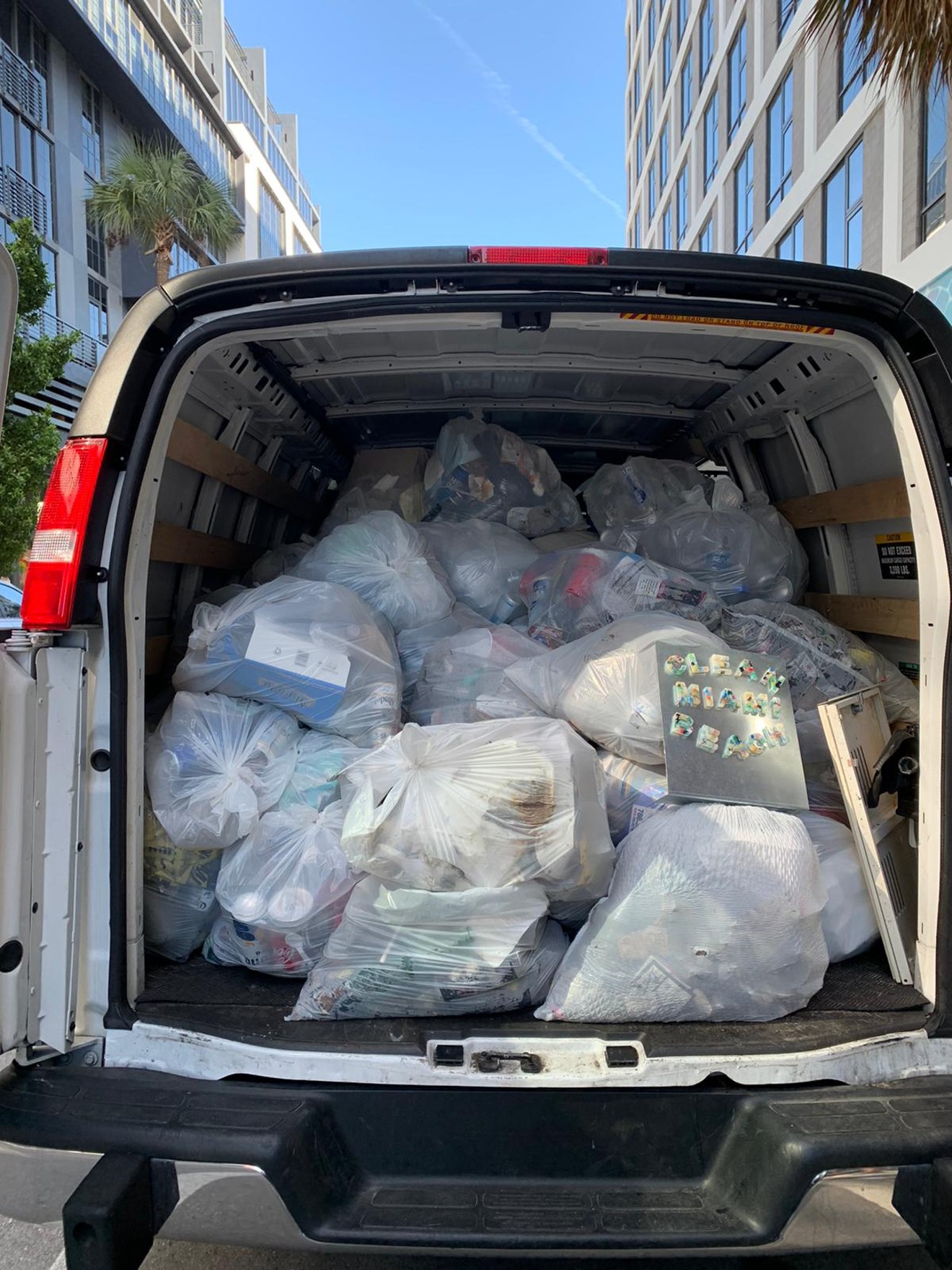 Volunteers picked up so much litter they couldn't fit it all in the back of a van.