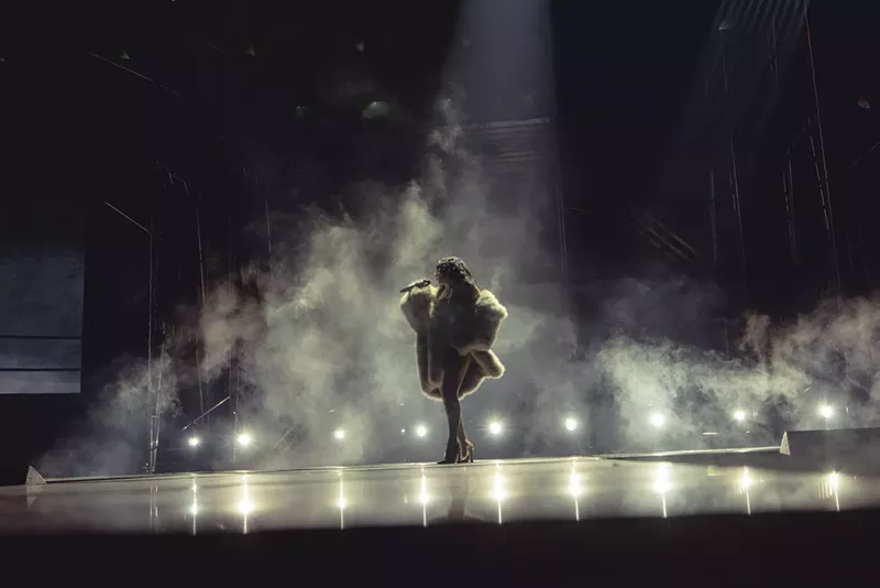 Image: Charli XCX performing at Madison Square Garden during the Sweat Tour