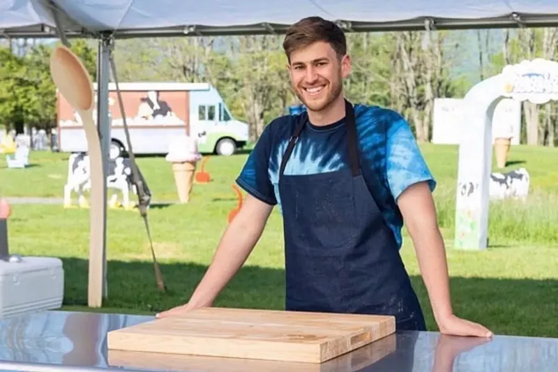 Image: Dasher & Crank owner Daniel Levine competes on the new Food Network competition series Ben & Jerry's Clash of the Cones.