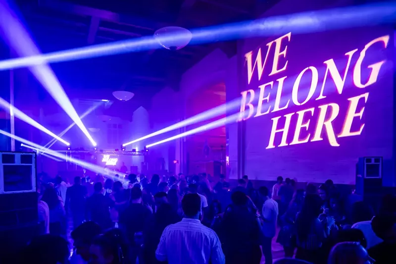 Image: Partygoers at We Belong Here's New Year's Eve party at the DuPont Building in Miami