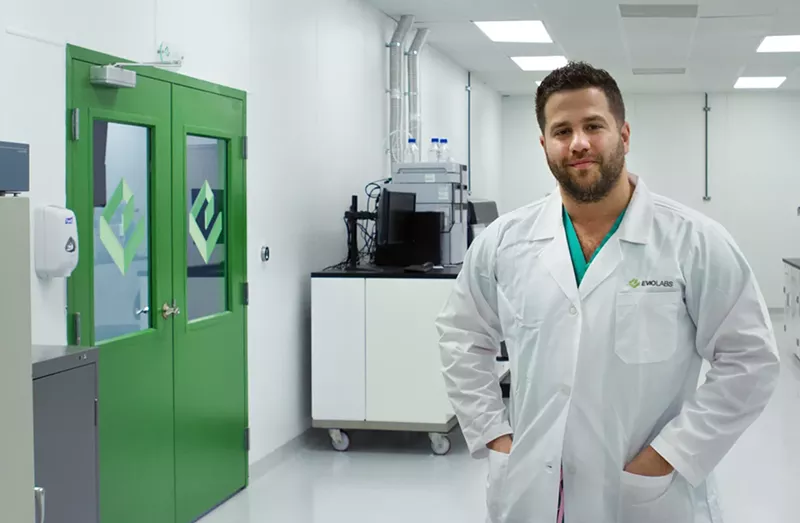 Image: Christopher Martinez has brought pharmaceutical-grade precision to Florida's first marijuana testing laboratory.