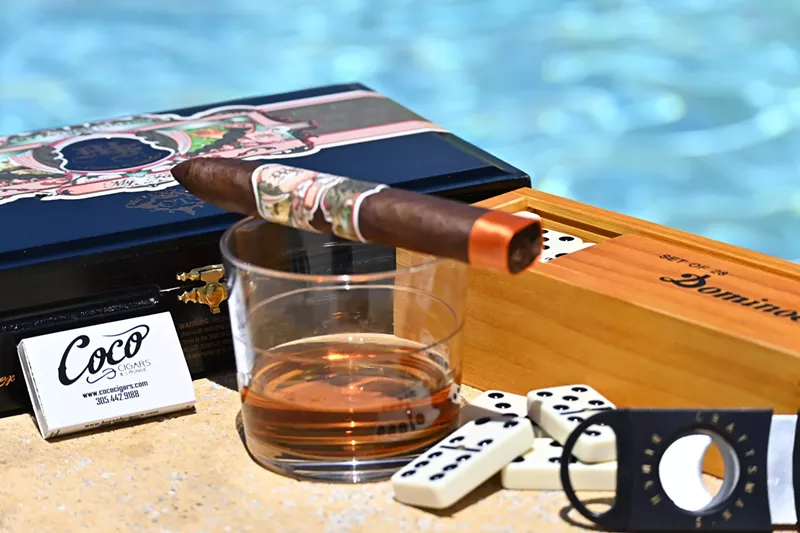 Image: A cigar near a pool