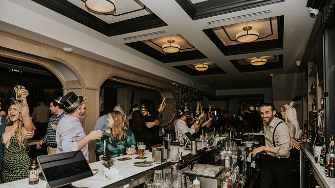 The bar at JohnMartin's Irish Pub & Restaurant