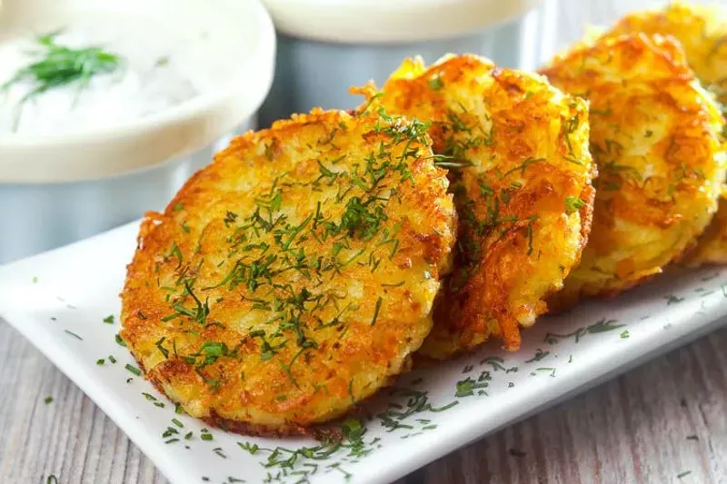 Image: Potato latkes and more for your Passover seder table.