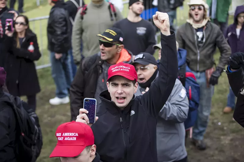 Image: An alt-right rally in Boston November 18, 2017.