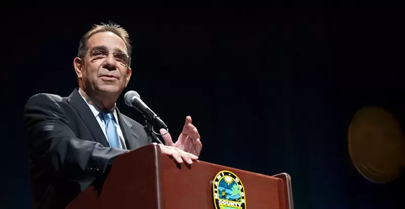 Image: Headshot of Xavier Suarez from Miami-Dade County website, archived on MArch 18, 2019.