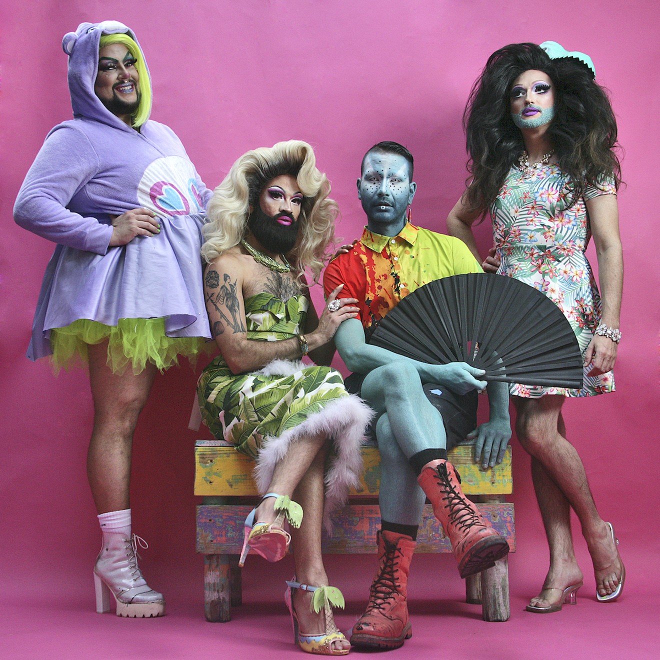 Opal Lords (left), Queef Latina, Sleeper, and Candy Dixx