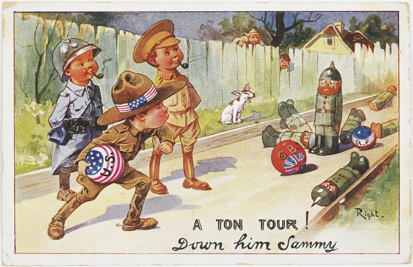 Postcard A Ton Tour! Down Him, Sammy (c. 1917)