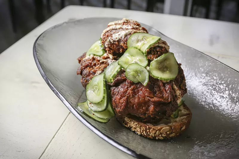 Image: Nashville hot chicken is the centerpiece of the menu at Bird & Bone.