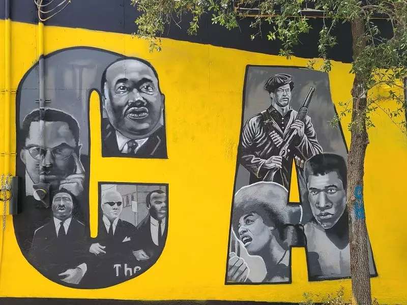 Image: The "American History" mural is from a collective of Wynwood artists in conjunction with the Museum of Graffiti.