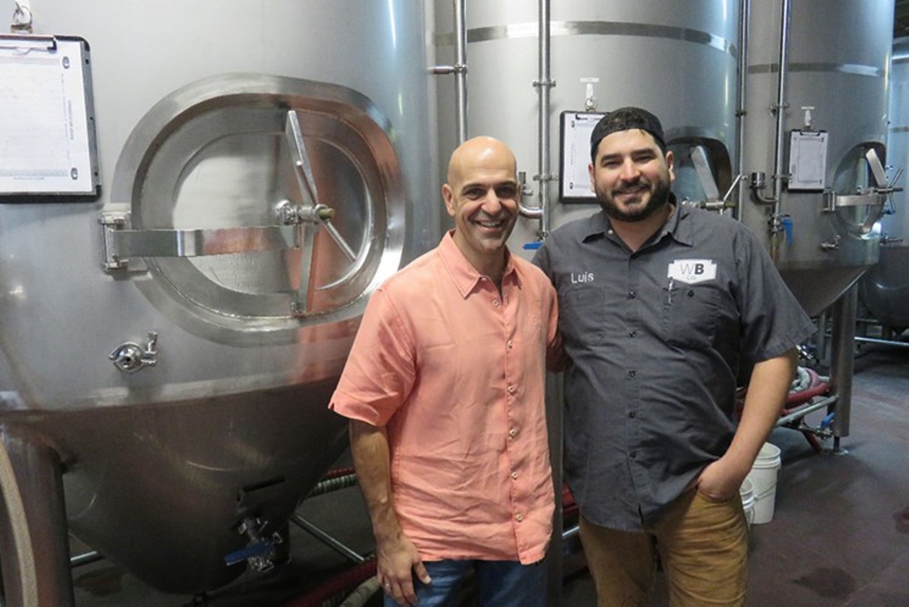 Andy Thomas, CEO of Craft Brew Alliance, with Wynwood Brewing's Luis Brignoni Jr.