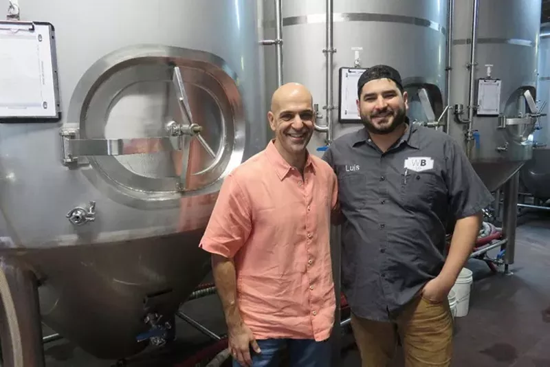 Image: Andy Thomas, CEO of Craft Brew Alliance, with Wynwood Brewing's Luis Brignoni Jr.