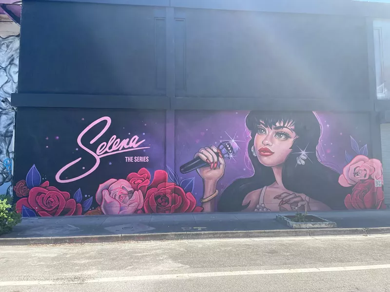 Image: An advertisement mural in Wynwood of Netflix's Selena series.