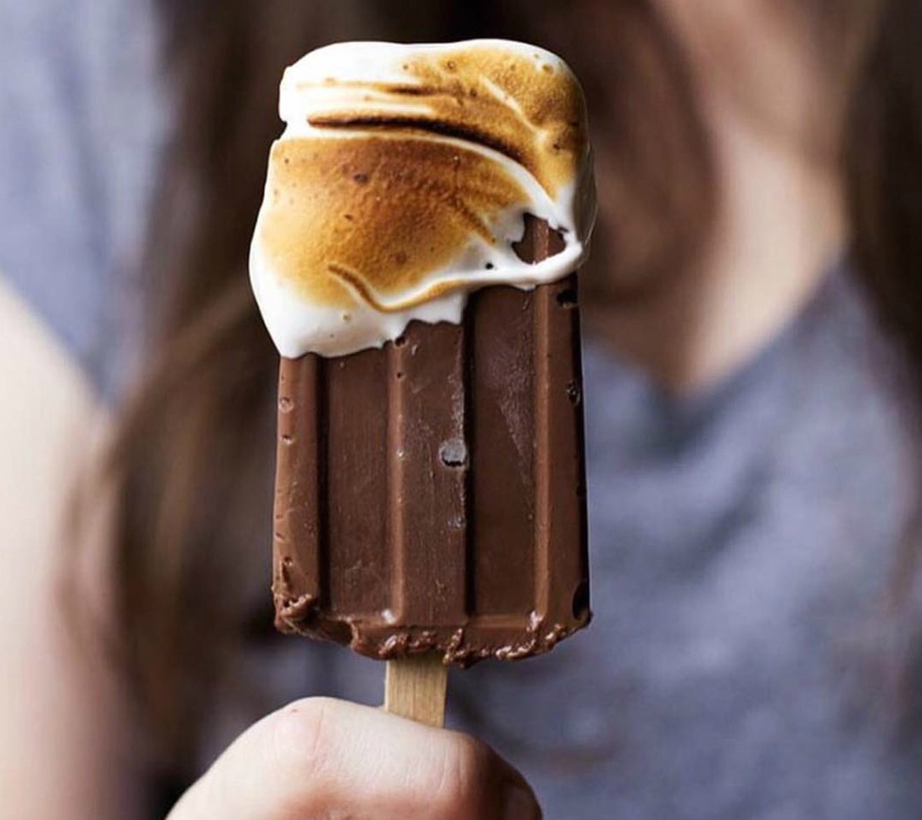 Cielito Artisan Pops will sell artful ice pops such as this "hot and cold" version with a torch-blown meringue topping.