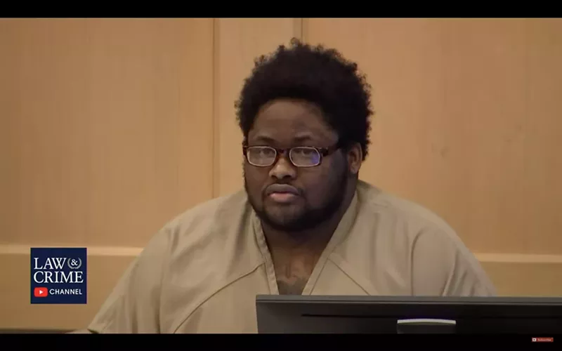 Image: Robert Allen testifies on the witness stand in the XXXTentacion murder trial.