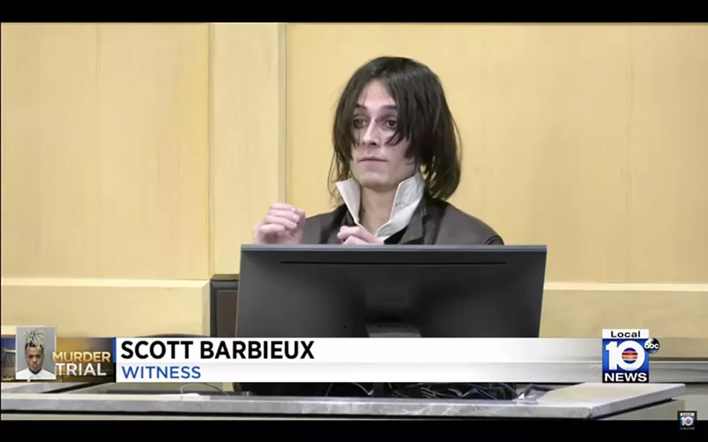 Image: Scott Barbieux gave eyewitness testimony in the XXXTentacion murder trial in Fort Lauderdale on February 14, 2023.