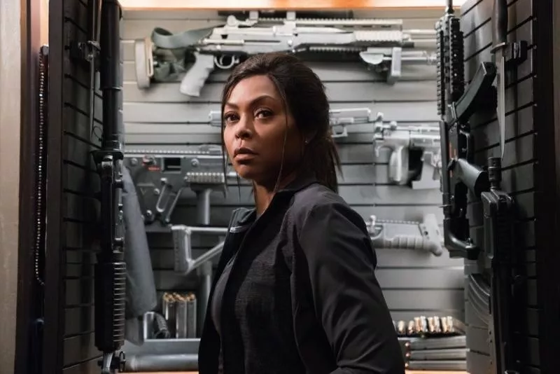 Image: As the title character in Proud Mary, a shoot-’em-up film directed by Babak Najafi, Taraji P. Henson plays a badass assassin who develops maternal feelings for a 12-year-old boy.