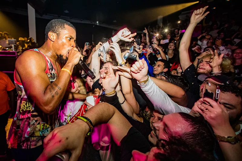 Image: Denzel Curry took the fight out of the ring to entertain fans during Red Bull Zeltron World Wide. See more photos from Zeltron World Wide here.